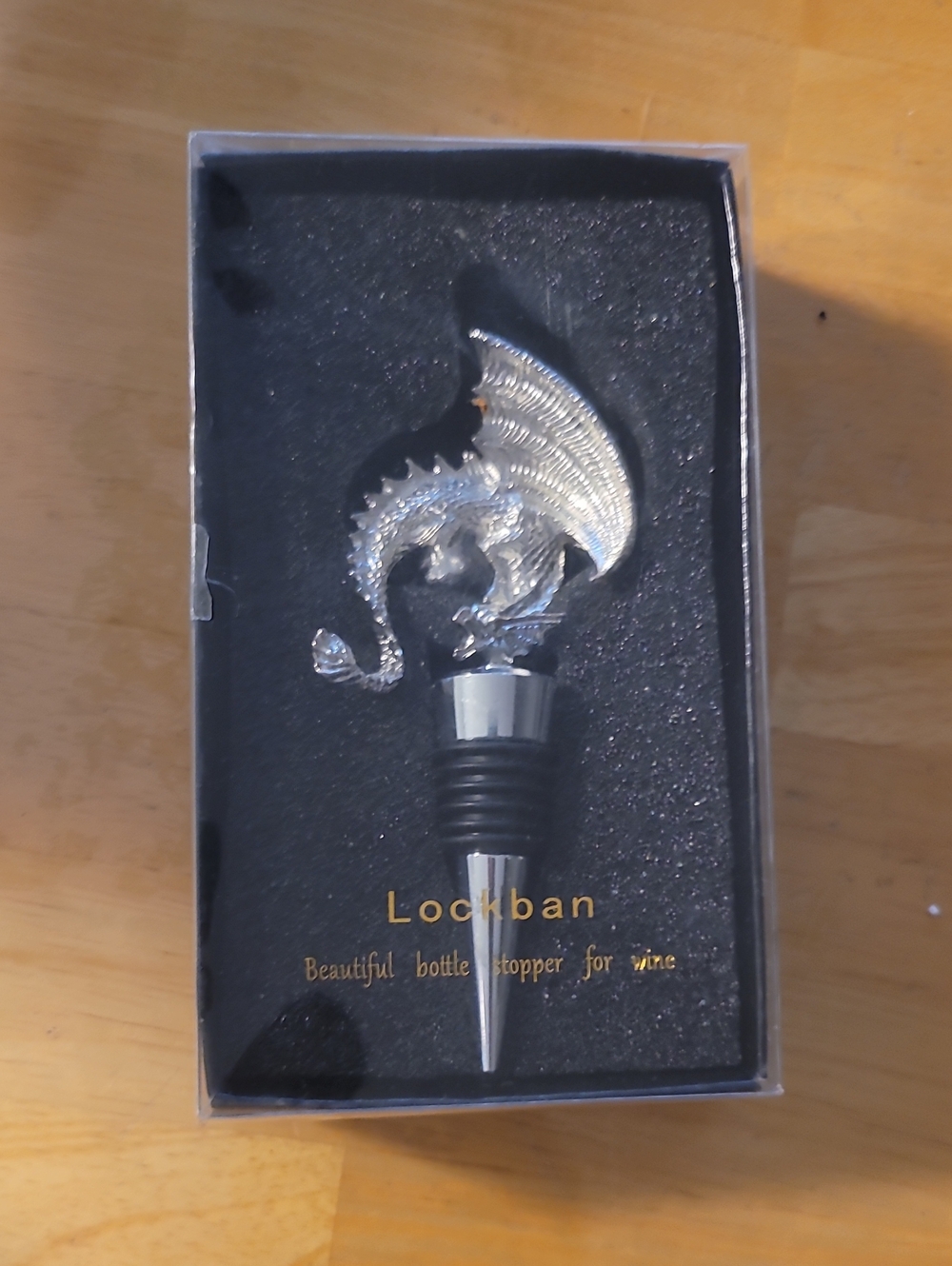Silver Dragon Wine Bottle Stopper